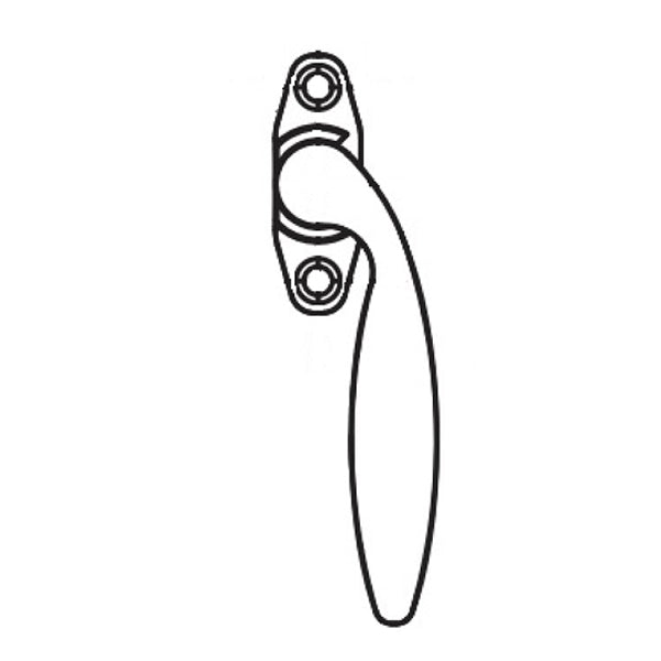 Truth 60.00 Classic Push-Out Casement Handle, LH