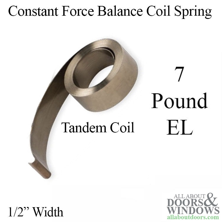 1/2" Constant Force Balance Coil Spring #7 for Windows