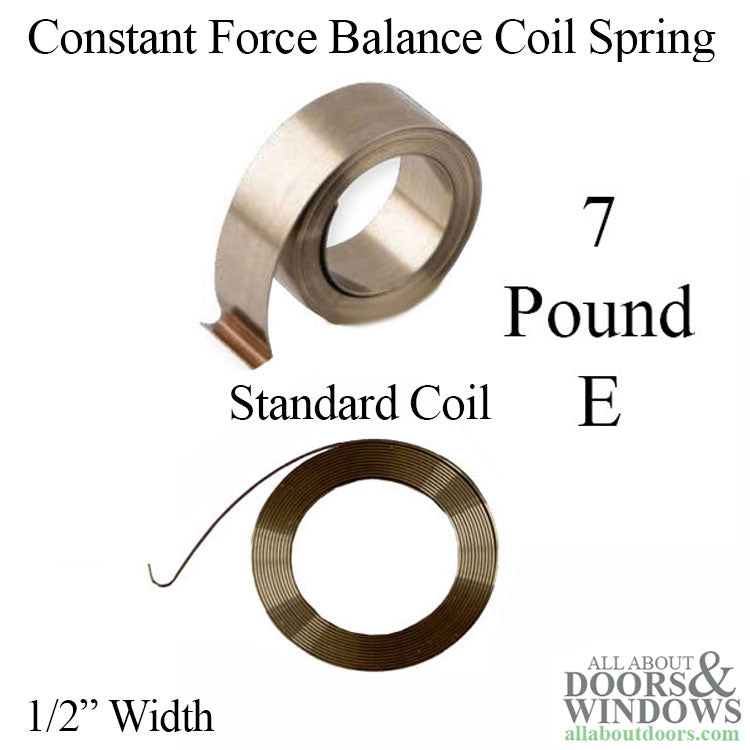 1/2" Constant Force Balance Coil Spring E #7 Pound