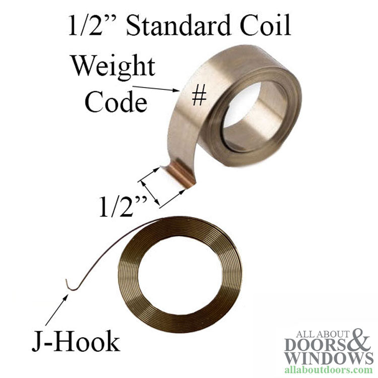 Stamped 8/FL 1/2" Constant Force Balance Coil Spring – 8 lb