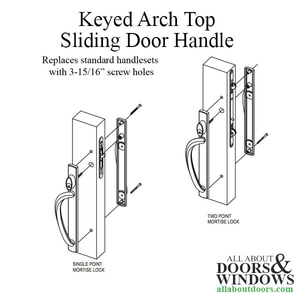 Amesbury Truth 40.95.JA.101.1 Keyed Arch-Top Patio Door Trim, Polished Brass