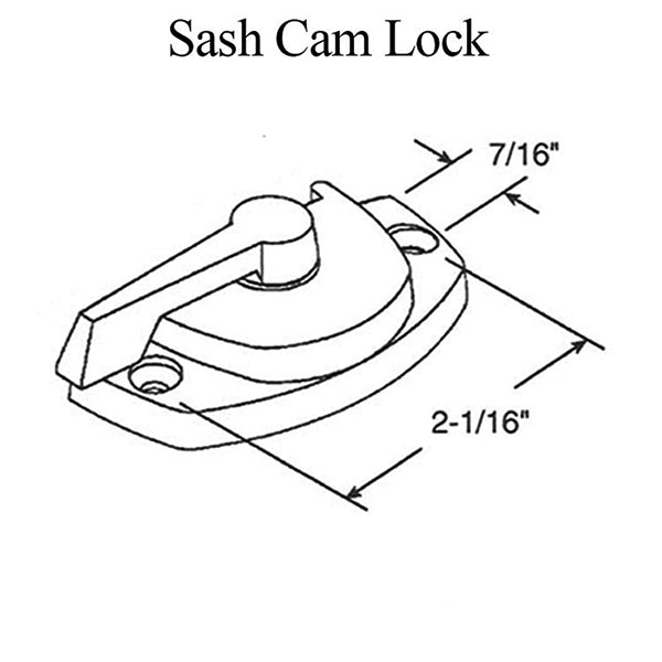 Truth Entrygard II Double Hung Cam Lock With Lugs 2-1/16" Screw Holes