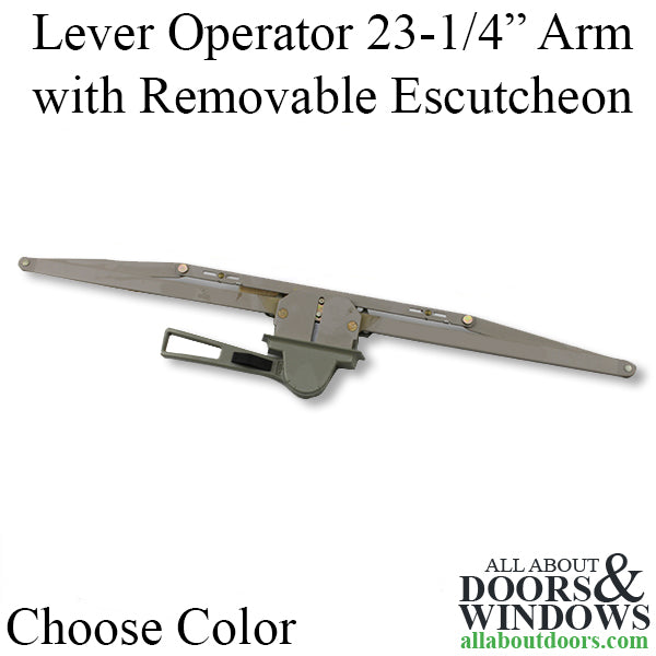 Truth Lever Operator 23-1/4" Arm, Removable Escutcheon, Gold
