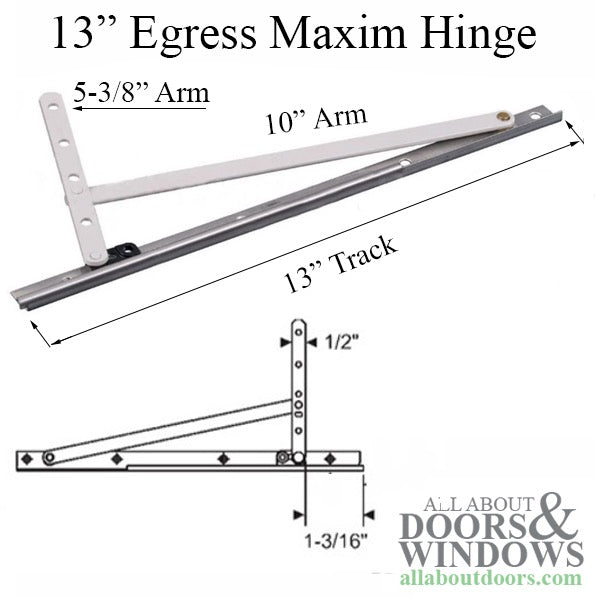 Truth 14.12 Egress Casement Hinge Kit, E-Gard, Left & Right