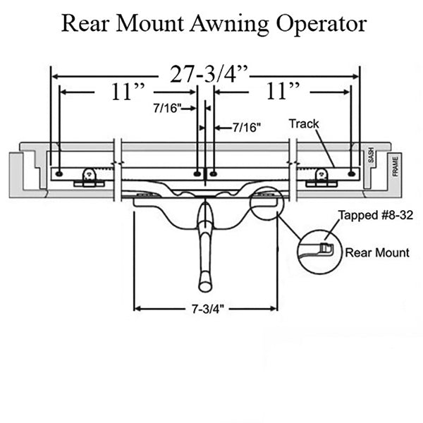 Truth 22.19 Dual Arm Rear-Mount Awning Operator - 30169