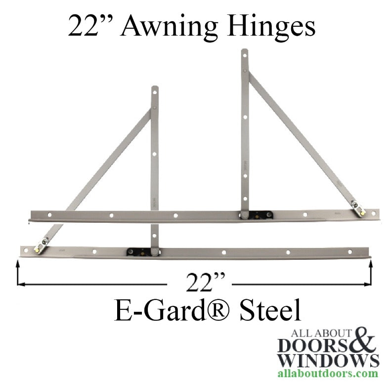 Amesbury Truth 13.16 Awning Window Hinge & 22" Track Pair – E-Gard Steel
