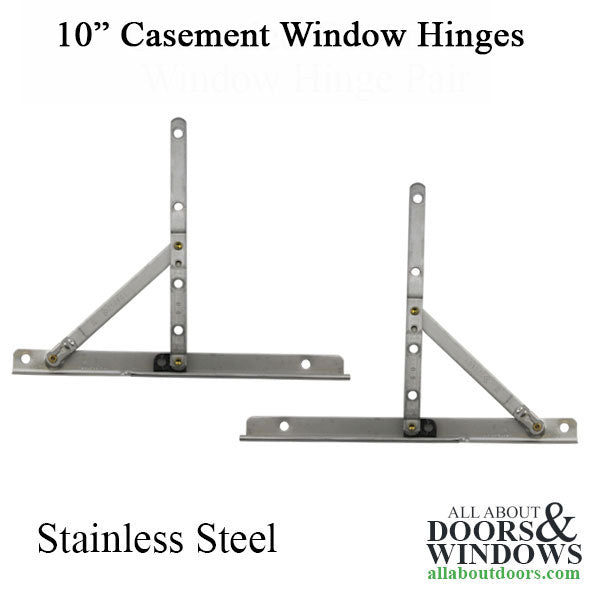 Stainless Steel 10" Casement Window Hinge, Del Mar/Truth 14.75 Replacement