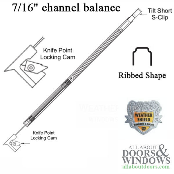Weather Shield Visions 1000 7/16" Ribbed Channel Balance Knife Point Cam