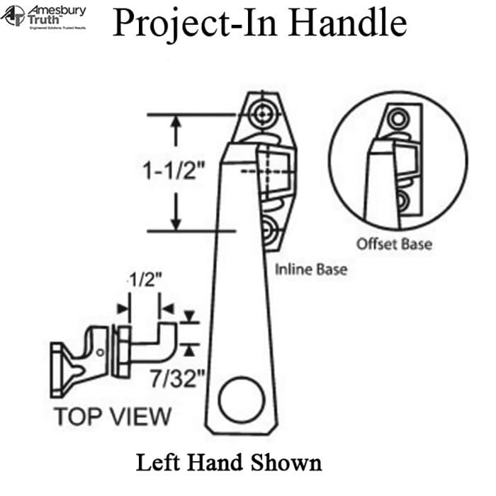 Truth 40220 Project-In Pole Ring Handle 1-1/2" - Chestnut Bronze