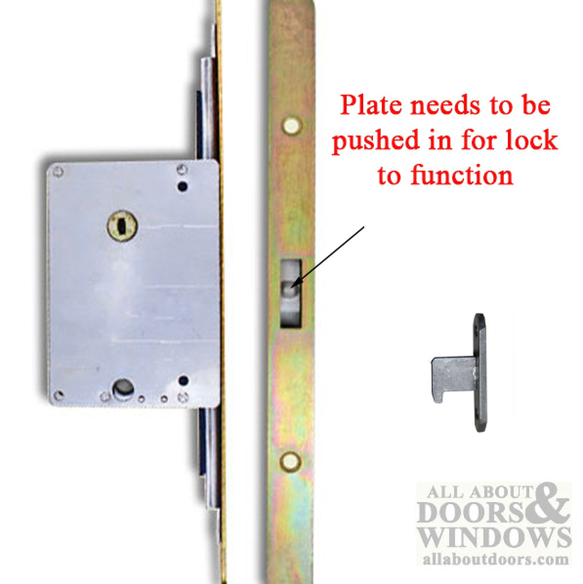 Sentinel 3-Hook 35mm Narrow Stile Multipoint Sliding Door Lock
