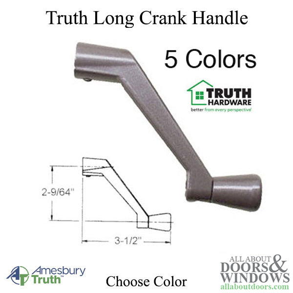 Long Length Crank Handle ,11/32 Spline , Truth® - Choose Color