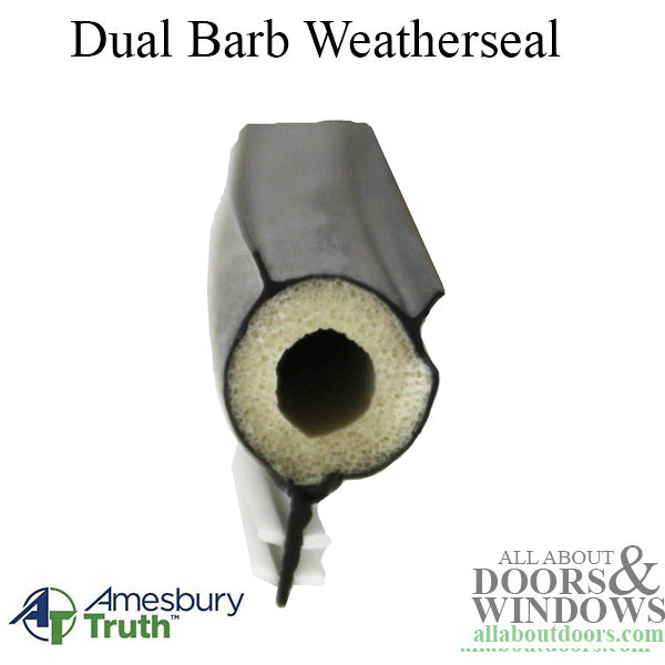 Truth Aptus TPE Bulb Kerf Dual Barb Weatherseal, .220" x .360" - Choose Color