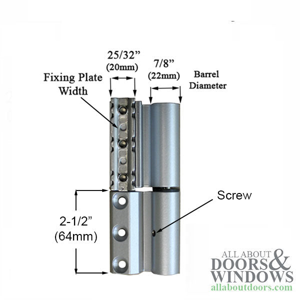 Giesse Terrace Door Flash Hinge XL clamp hinge C001 for Euro Groove