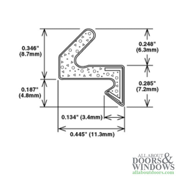 Q-Lon Foam Seal Weatherstrip, Casement Frame