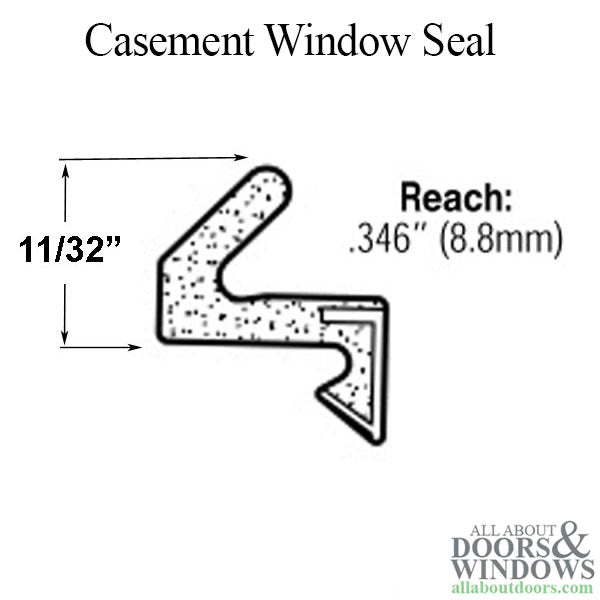 Q-Lon Foam Seal Weatherstrip, Casement Frame