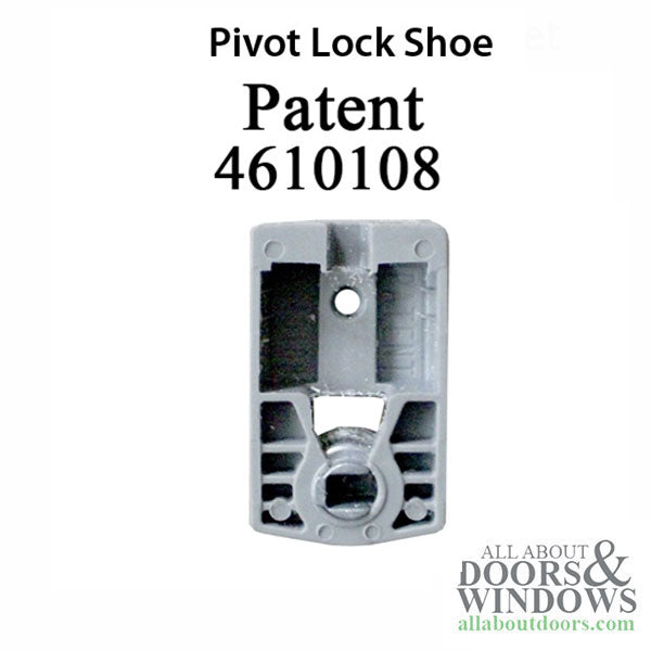 1.25" x 0.530" Pivot Lock Shoe, Molded Plastic, Metal Spring