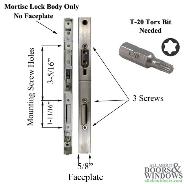 P1000 Active 45/92 Euro Mortise Lock Gearbox Replacement