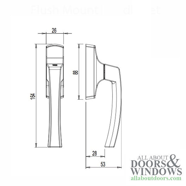 Giesse Asia Plus Outward 0-90 Cremone Handle