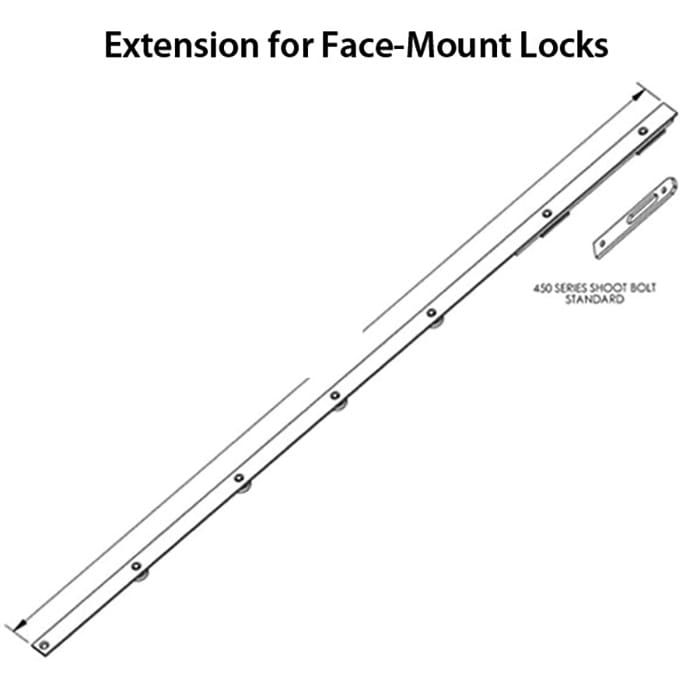 Sentinel 450 Series Upper Shootbolt Extension – Stainless Steel