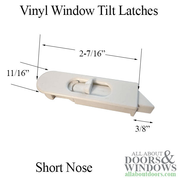 Tilt Latch 503020 Short Nose Vinyl Window Pair