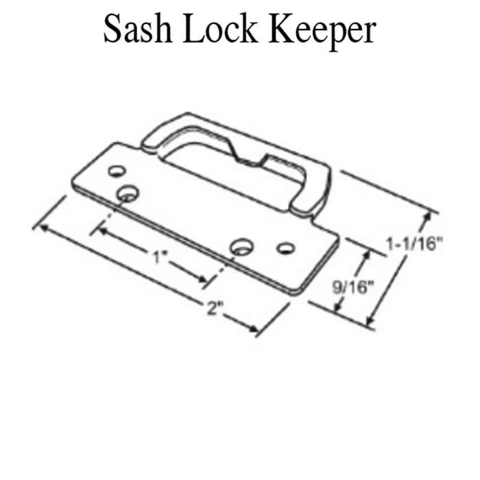 Truth 40638 Sash Lock Keeper - Single & Double-Hung