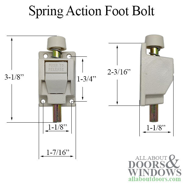 Truth 15314 Rectangular Foot Bolt Pack, Long Bolt