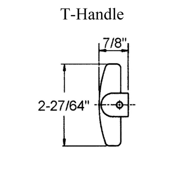 T-Shape Window Crank Handle 11/32" Spline - Truth & Wright