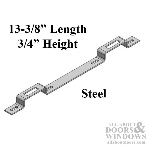 Wide 3/4" Sliding Door Keeper, Double Raised 13-1/4"