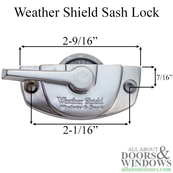 Truth 17.67 EntryGard II Cam Sash Lock, RH - Weather Shield