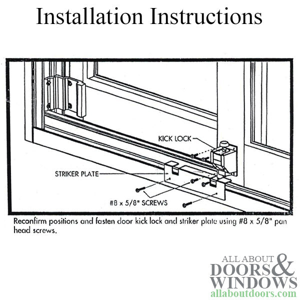 Auxiliary Strike Plate, Foot Bolt Keeper, Truth 2 Hole Angled