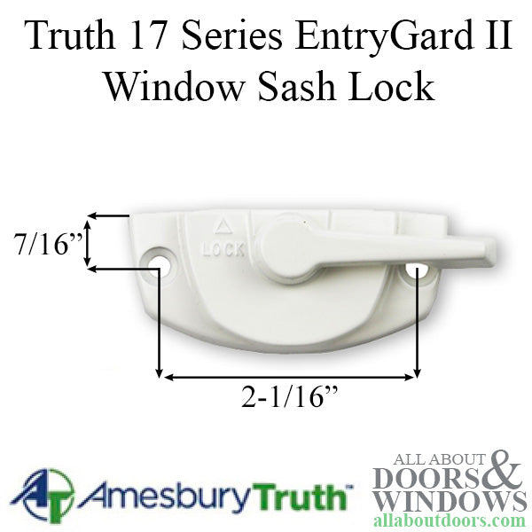 Truth 17.67.38.100 EntryGard II RH Cam Sash Lock