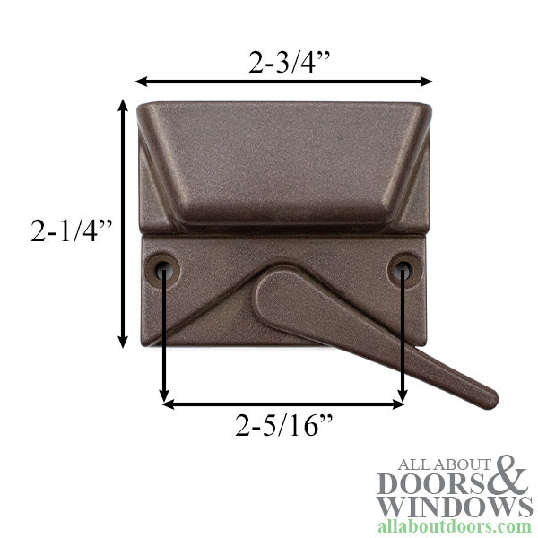 Truth Home Gard Casement Sash Lock, Clay, Non-Handed (Blemished) - 55410-CLY-BLEM
