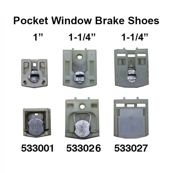 1-1/4" Pocket Side-Locking Brake Shoe for Windows