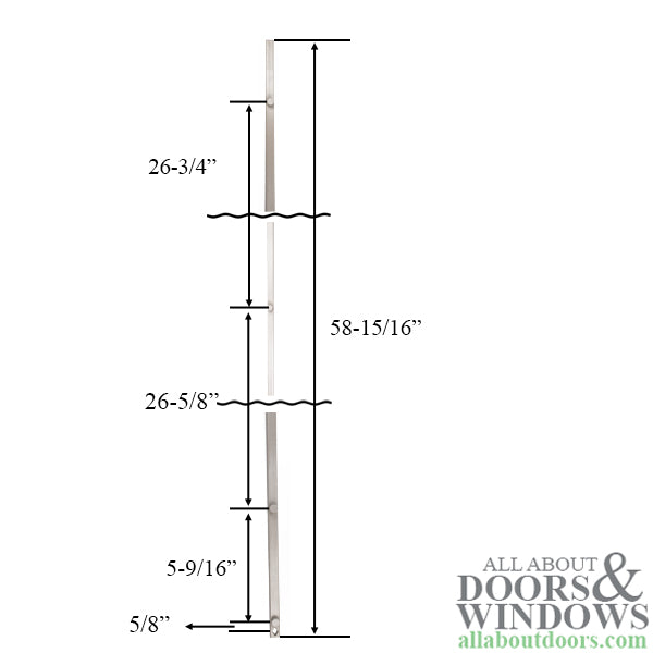 58.9" Truth® 4 Roller Tie Bar for Casement Window Multipoint Locks