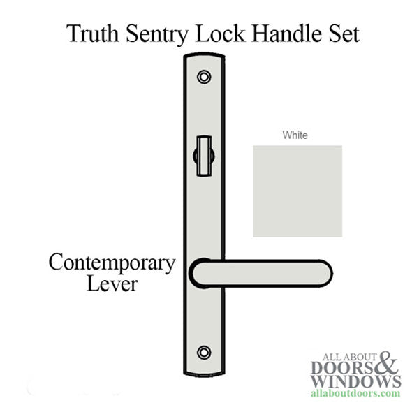 Truth Sentry Contemporary Active Handle Set, White - Blemished
