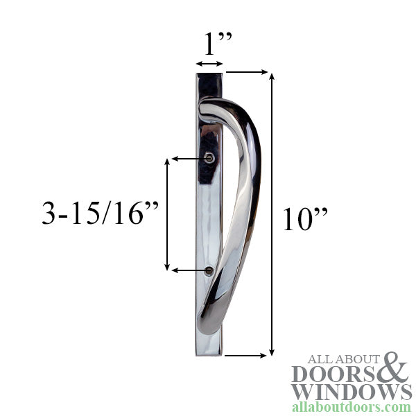 Truth 147102 Square Top Patio Door Handle Chrome - Blem