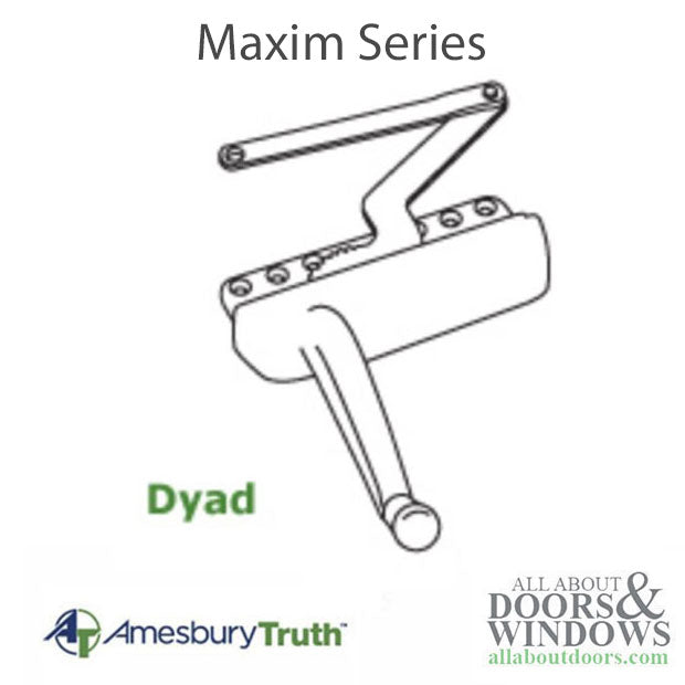 Truth® Maxim 50.50 Dyad Operator, split arm, Sill Mount Left Hand