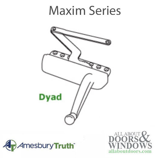 Truth® Maxim 50.50 Dyad Operator, split arm, Sill Mount Right Hand - CHOOSE COLOR
