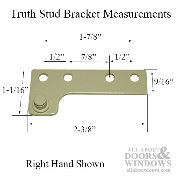 Truth 31639 Stud Bracket 11258 / 11257 Dyad Casement - 552002