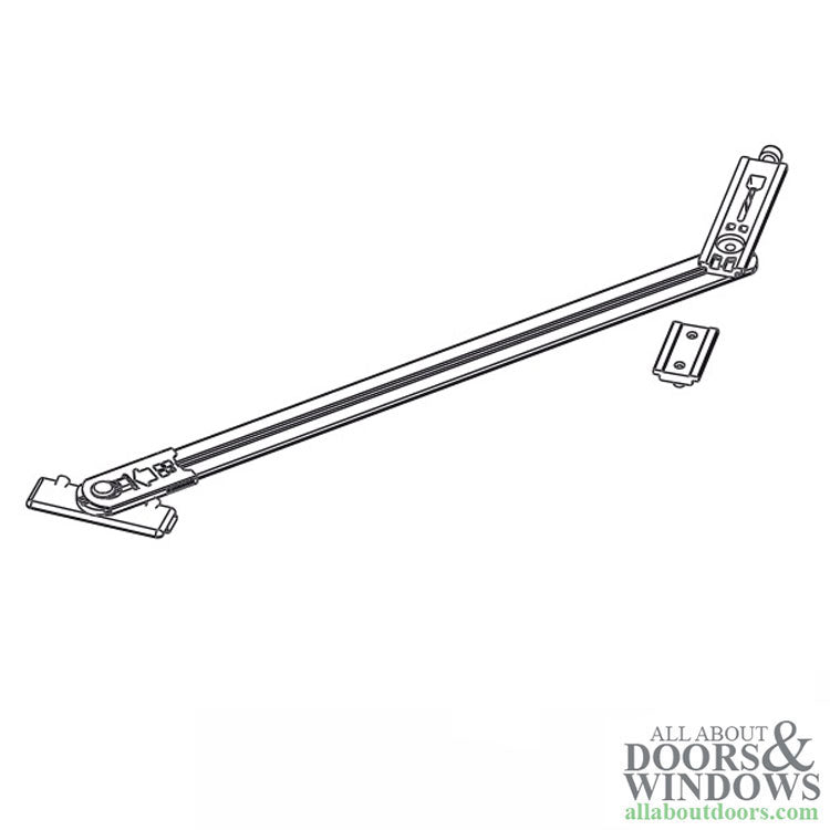 Giesse 02030K Limit Opening Arm, Silver Plus for Casement & Awning Windows
