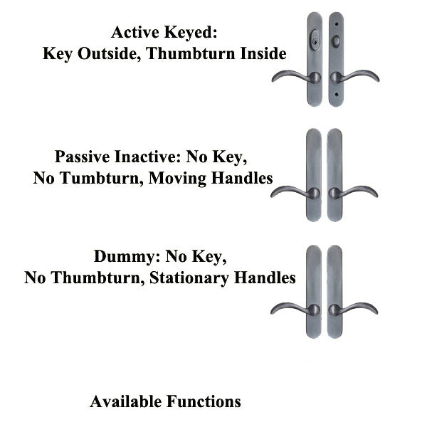 Expressions 12 Inch Square Non-Handed Active Keyed Hardware Choose Color