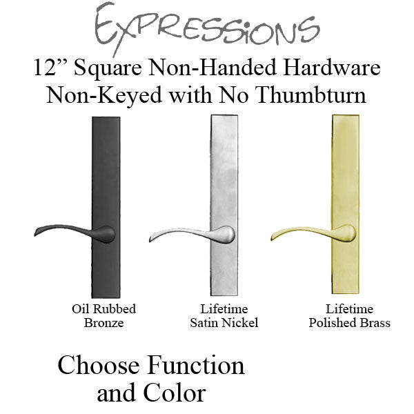 Expressions 12 Square Passive / Dummy Handle Set - Choose Color Hardware
