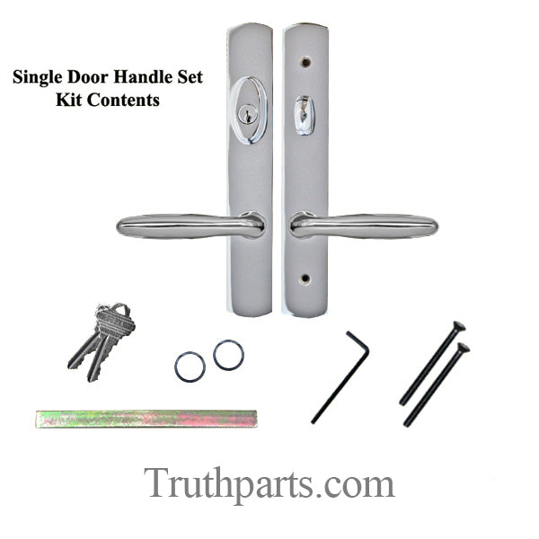 Evolutions 10Inch Curve Top Non-Keyed Handle Hardware for Passive Hinged Door