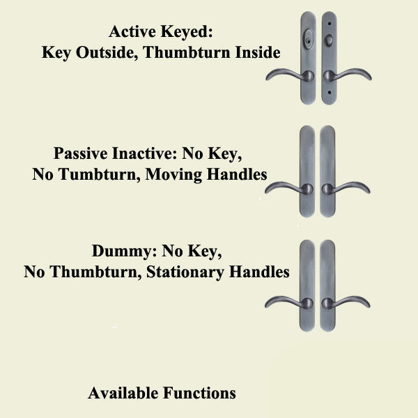 Evolutions 10 Curve Top Non-Keyed Handle Hardware For Passive Hinged Door