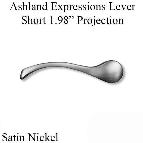 Expressions Levers Only Short 1.98 Projection - Pvd Satin Nickel Hardware