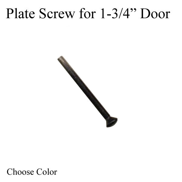 Screw Escutcheon Plate 1-3/4 Thick Door - Choose Color Hardware