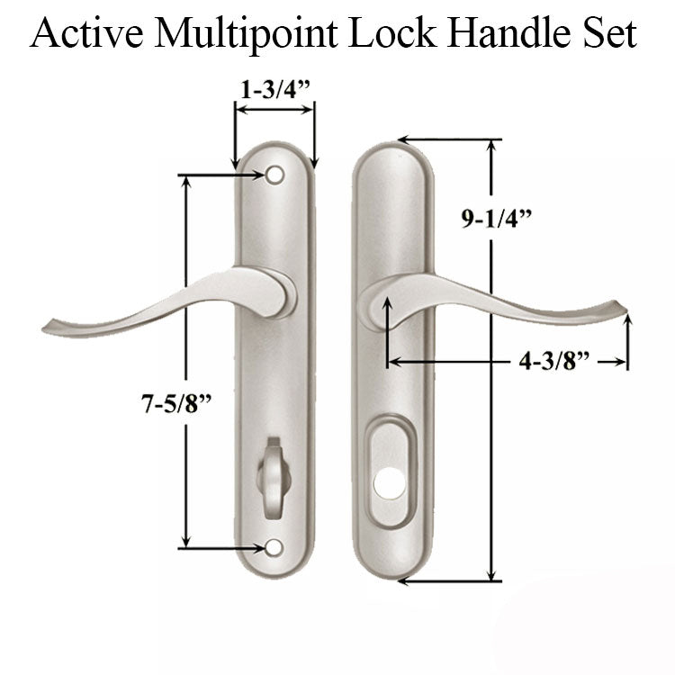 Active Handleset 400B Rh Cambridge Multipoint Lock Trim Hardware