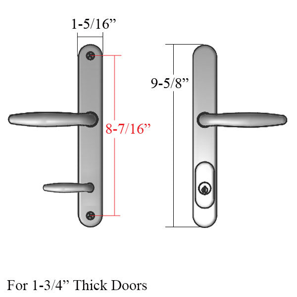 800A Series Ada Compliant Handle Keyed Active Hardware
