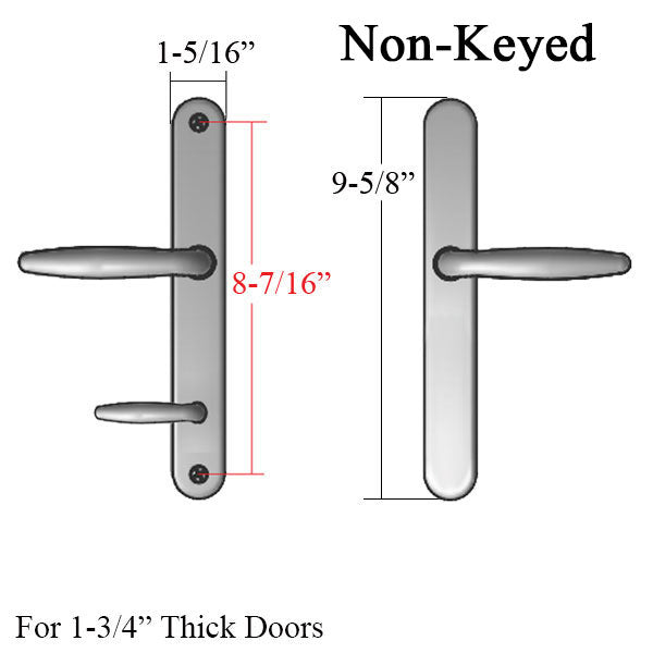 800A Series Ada Compliant Handle Non-Keyed Active Hardware