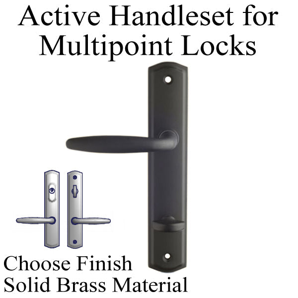 Active Keyed Handle Set 800C - For Multipoint Locks Solid Brass Choose Finish Hardware